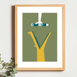 Affiche panoramique gravure Noe Paper - inspiré par la nature