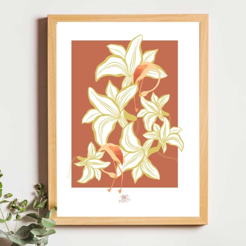 Affiche panoramique gravure Noe Paper - inspiré par la nature