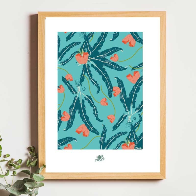 Affiche panoramique gravure Noe Paper - inspiré par la nature