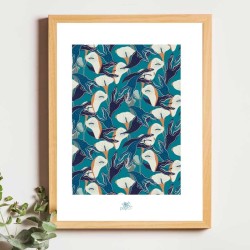 Affiche panoramique gravure Noe Paper - inspiré par la nature