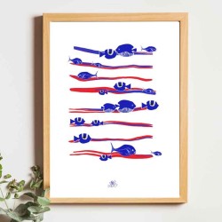 Affiche panoramique gravure Noe Paper - inspiré par la nature