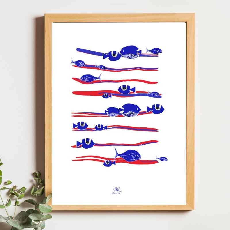 Affiche panoramique gravure Noe Paper - inspiré par la nature