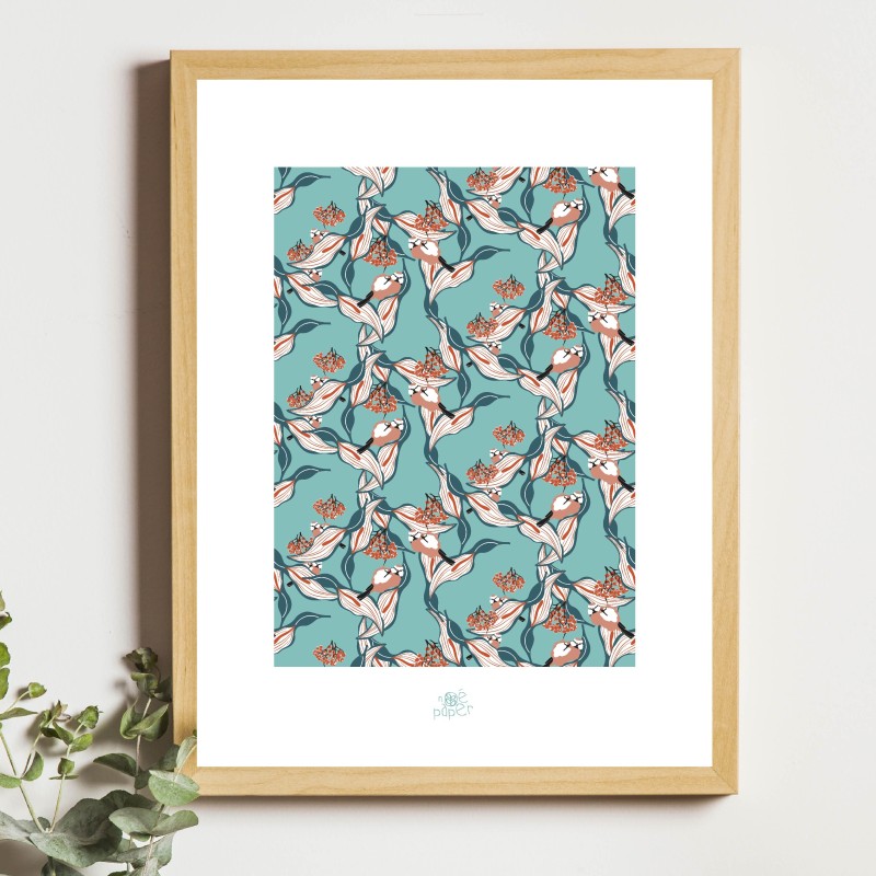 Affiche panoramique gravure Noe Paper - inspiré par la nature