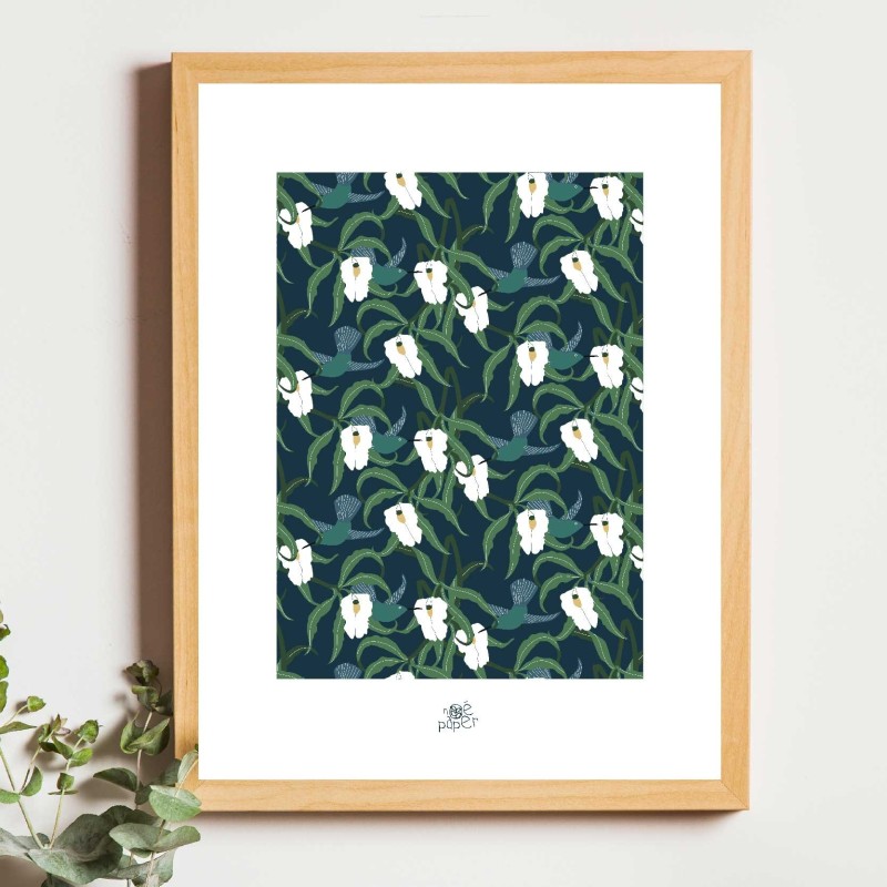 Affiche panoramique gravure Noe Paper - inspiré par la nature