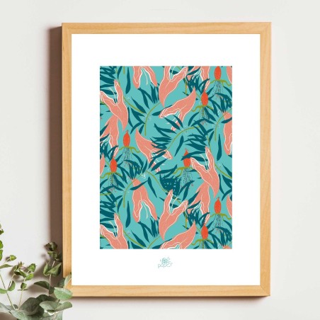 Affiche panoramique gravure Noe Paper - inspiré par la nature