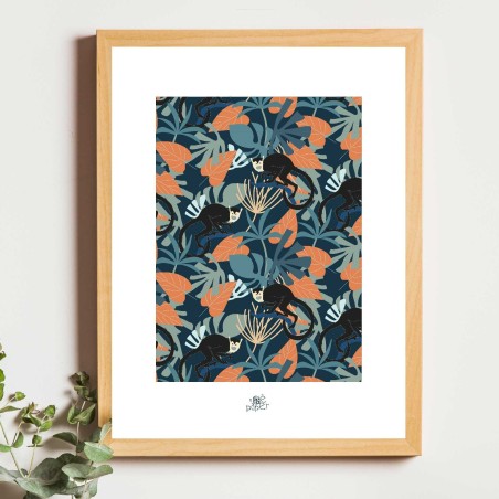 Affiche panoramique gravure Noe Paper - inspiré par la nature