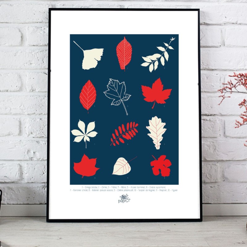 Affiche panoramique gravure Noe Paper - inspiré par la nature