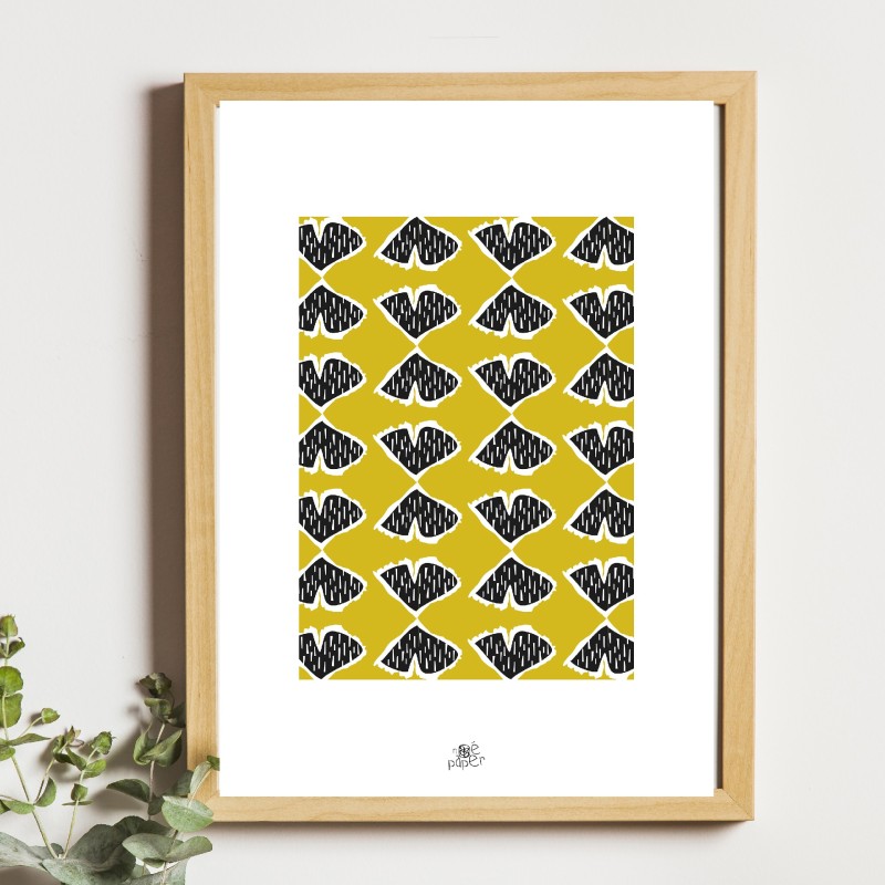 Affiche panoramique gravure Noe Paper - inspiré par la nature