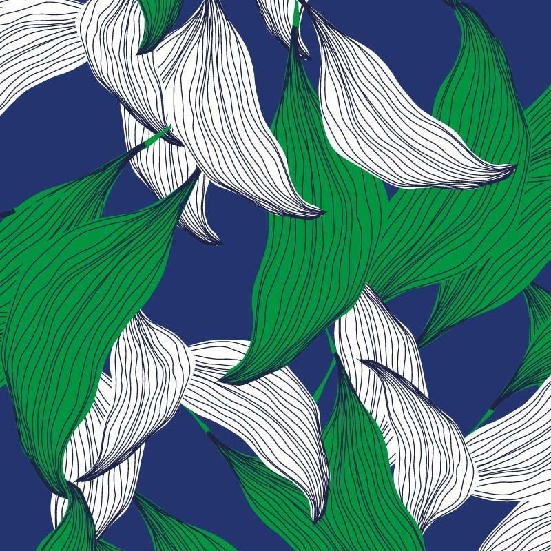 Motif Palmier intemporel noir et blanc - Papier peint fabricant Français Noe Paper