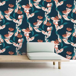 Motif Palmier intemporel noir et blanc - Papier peint fabricant Français Noe Paper