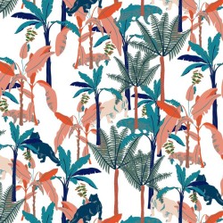 Motif Palmier intemporel noir et blanc - Papier peint fabricant Français Noe Paper