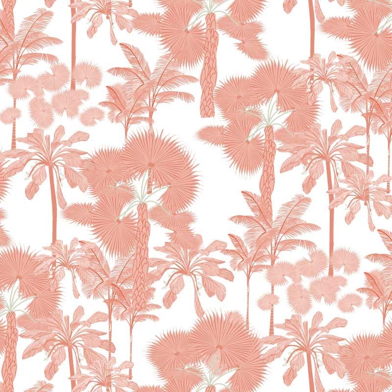 Motif Palmier intemporel noir et blanc - Papier peint fabricant Français Noe Paper