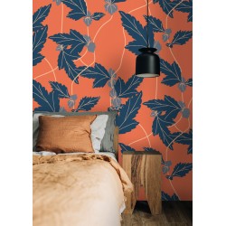 Motif Palmier intemporel noir et blanc - Papier peint fabricant Français Noe Paper