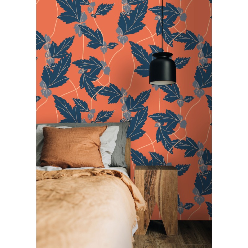 Motif Palmier intemporel noir et blanc - Papier peint fabricant Français Noe Paper