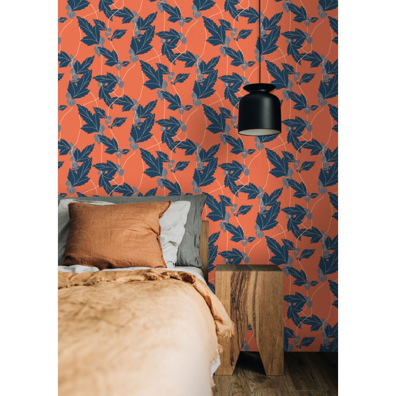 Motif Palmier intemporel noir et blanc - Papier peint fabricant Français Noe Paper