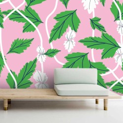 Motif Palmier intemporel noir et blanc - Papier peint fabricant Français Noe Paper