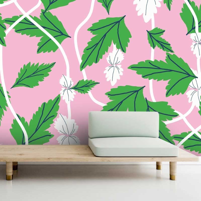 Motif Palmier intemporel noir et blanc - Papier peint fabricant Français Noe Paper