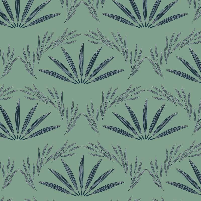 Motif Palmier intemporel noir et blanc - Papier peint fabricant Français Noe Paper