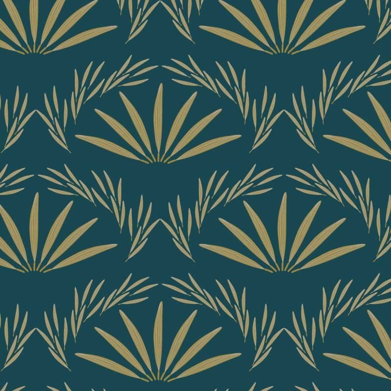 Motif Palmier intemporel noir et blanc - Papier peint fabricant Français Noe Paper