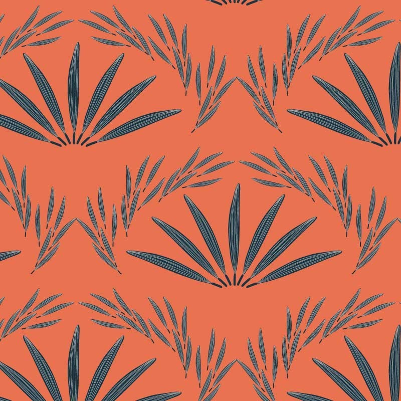 Motif Palmier intemporel noir et blanc - Papier peint fabricant Français Noe Paper