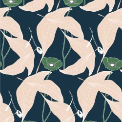 Motif Palmier intemporel noir et blanc - Papier peint fabricant Français Noe Paper