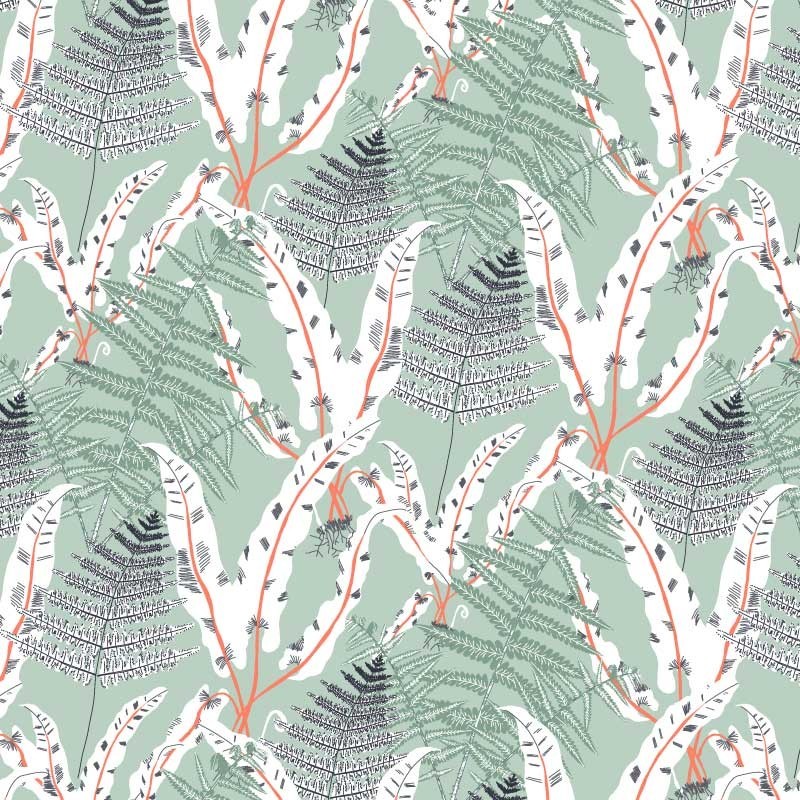 Motif Palmier intemporel noir et blanc - Papier peint fabricant Français Noe Paper