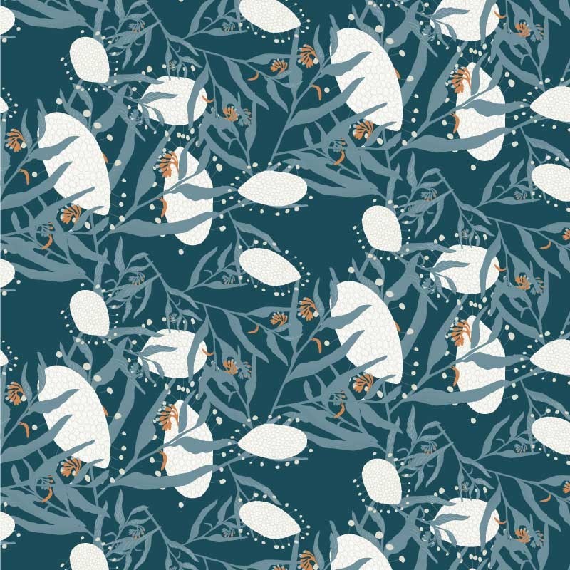 Motif Palmier intemporel noir et blanc - Papier peint fabricant Français Noe Paper