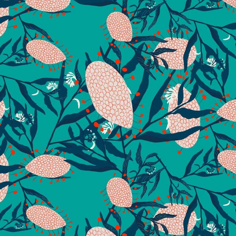 Motif Palmier intemporel noir et blanc - Papier peint fabricant Français Noe Paper