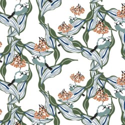 Motif Palmier intemporel noir et blanc - Papier peint fabricant Français Noe Paper