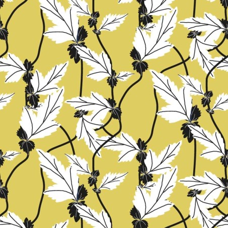 Motif Palmier intemporel noir et blanc - Papier peint fabricant Français Noe Paper