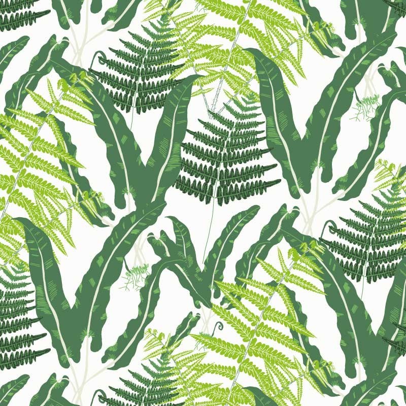 Motif Palmier intemporel noir et blanc - Papier peint fabricant Français Noe Paper