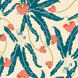 Motif Palmier intemporel noir et blanc - Papier peint fabricant Français Noe Paper