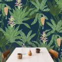 Motif Palmier intemporel noir et blanc - Papier peint fabricant Français Noe Paper