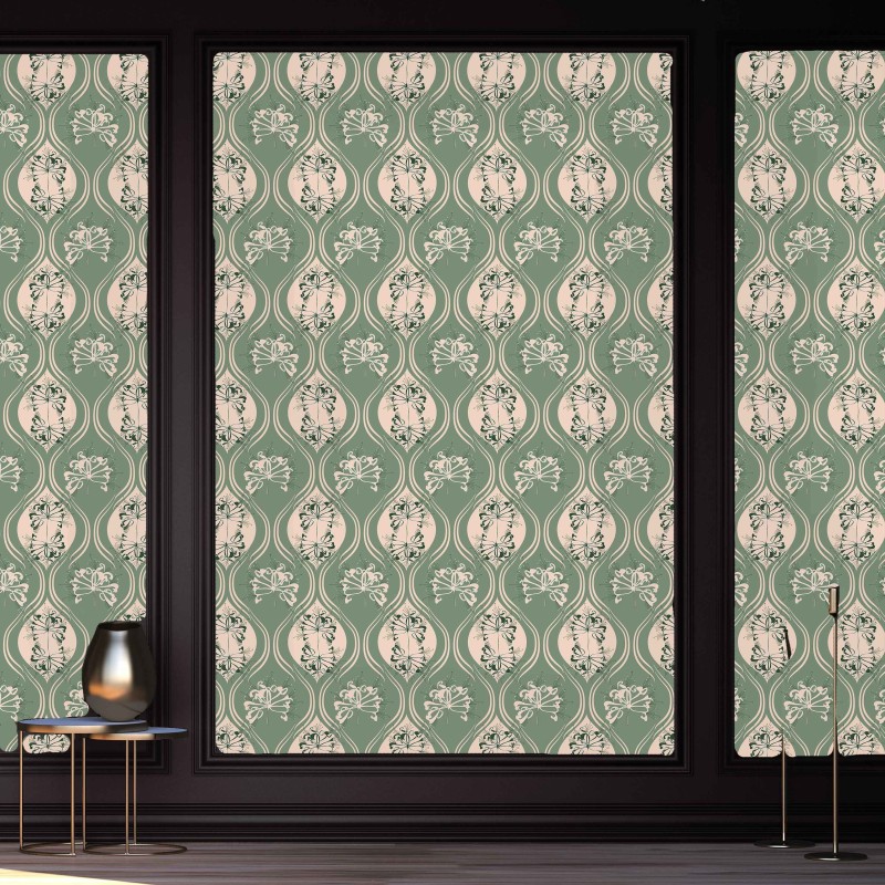 Motif Palmier intemporel noir et blanc - Papier peint fabricant Français Noe Paper