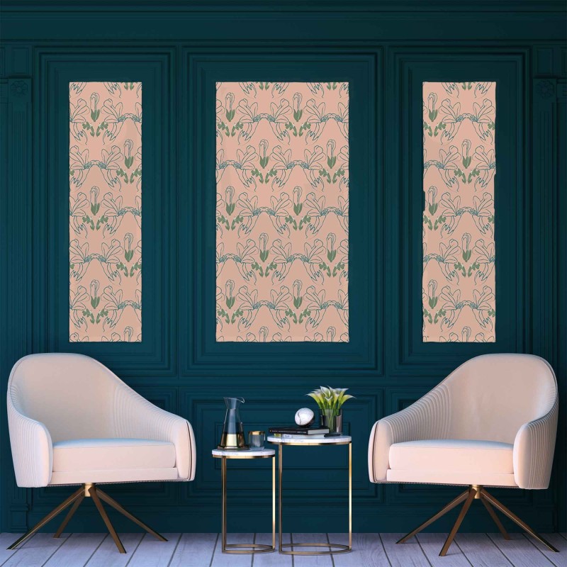 Motif Palmier intemporel noir et blanc - Papier peint fabricant Français Noe Paper