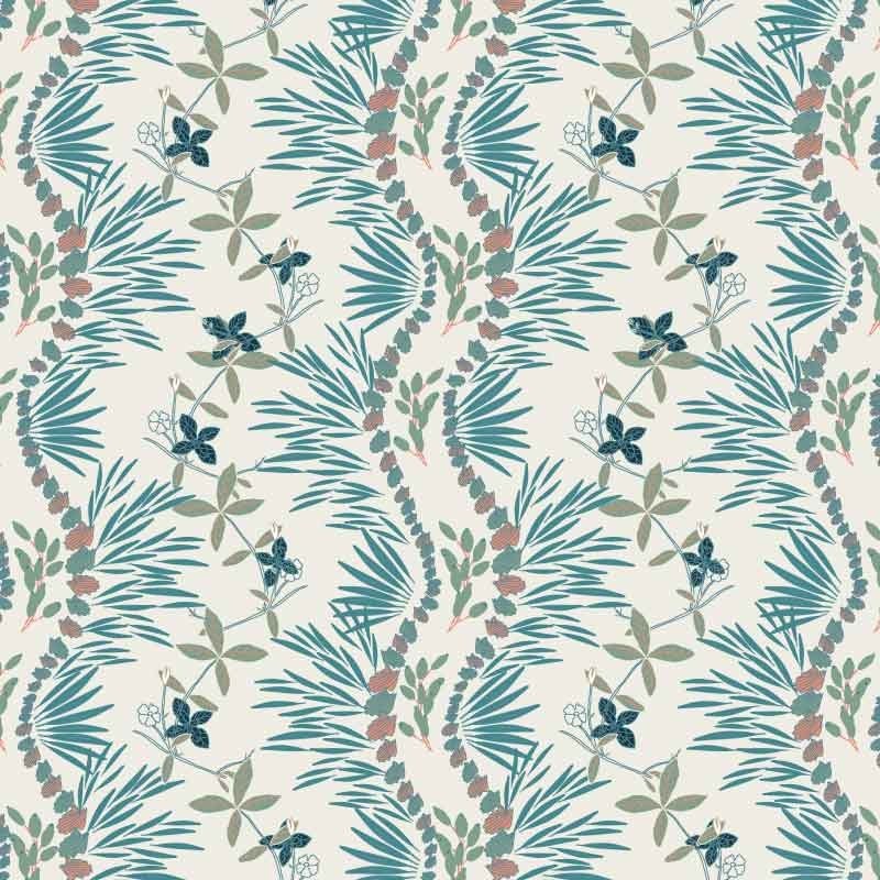 Motif Palmier intemporel noir et blanc - Papier peint fabricant Français Noe Paper