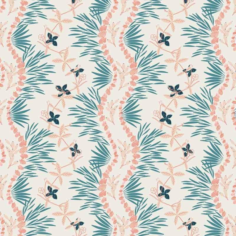 Motif Palmier intemporel noir et blanc - Papier peint fabricant Français Noe Paper