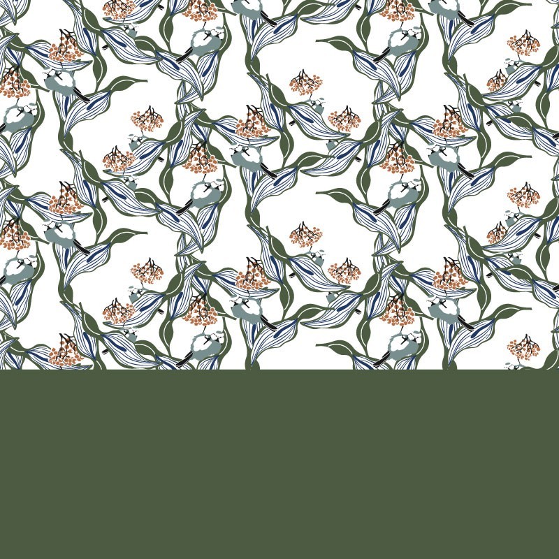 Motif Palmier intemporel noir et blanc - Papier peint fabricant Français Noe Paper