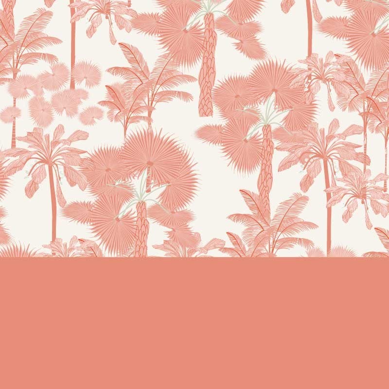 Motif Palmier intemporel noir et blanc - Papier peint fabricant Français Noe Paper