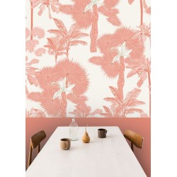 Motif Palmier intemporel noir et blanc - Papier peint fabricant Français Noe Paper