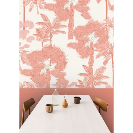 Motif Palmier intemporel noir et blanc - Papier peint fabricant Français Noe Paper