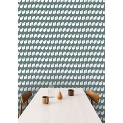 Motif Palmier intemporel noir et blanc - Papier peint fabricant Français Noe Paper