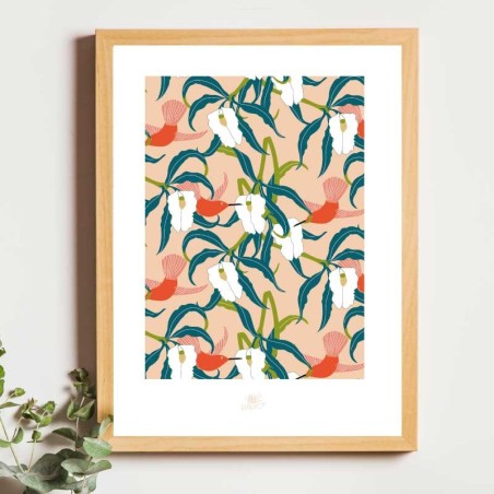 Affiche panoramique gravure Noe Paper - inspiré par la nature