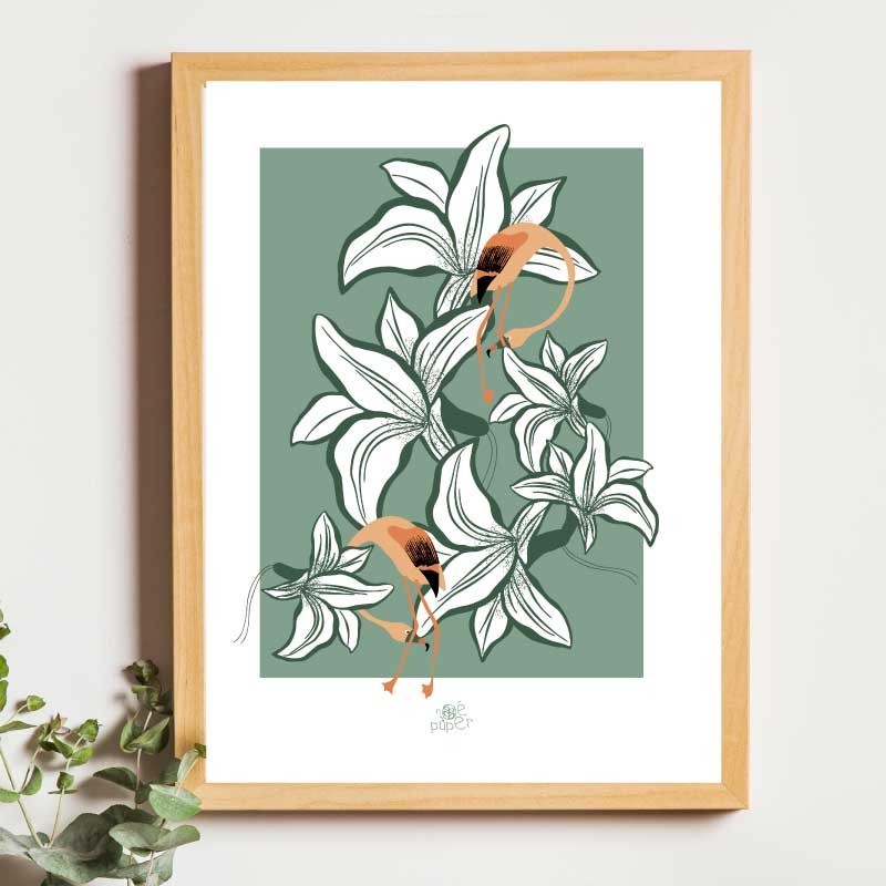 Affiche panoramique gravure Noe Paper - inspiré par la nature