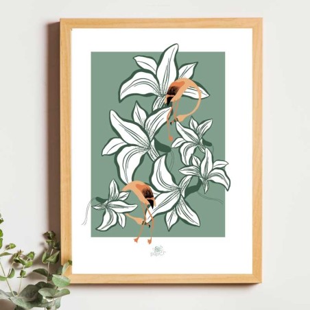 Affiche panoramique gravure Noe Paper - inspiré par la nature