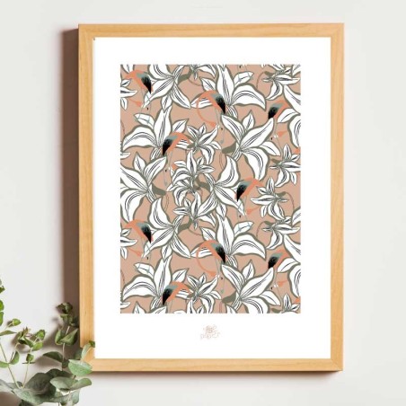 Affiche panoramique gravure Noe Paper - inspiré par la nature