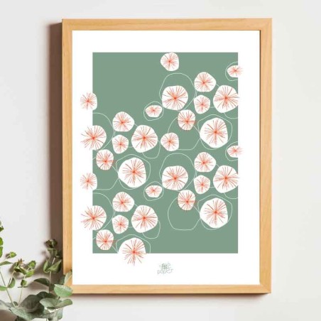 Affiche panoramique gravure Noe Paper - inspiré par la nature