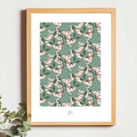 Affiche panoramique gravure Noe Paper - inspiré par la nature