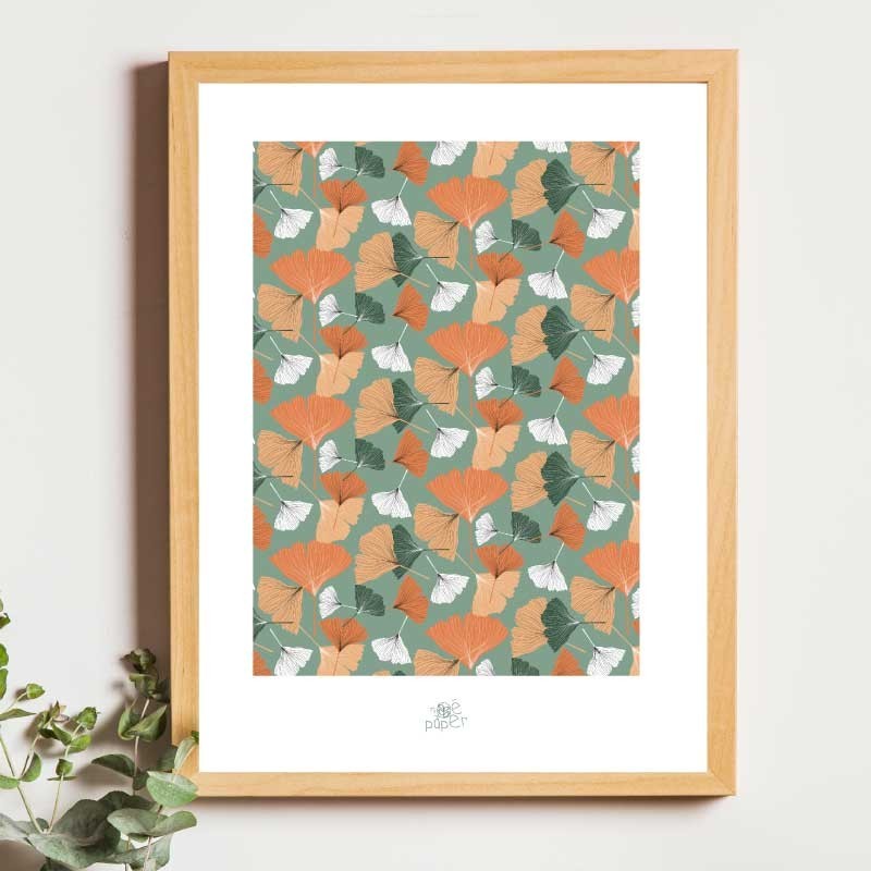 Affiche panoramique gravure Noe Paper - inspiré par la nature