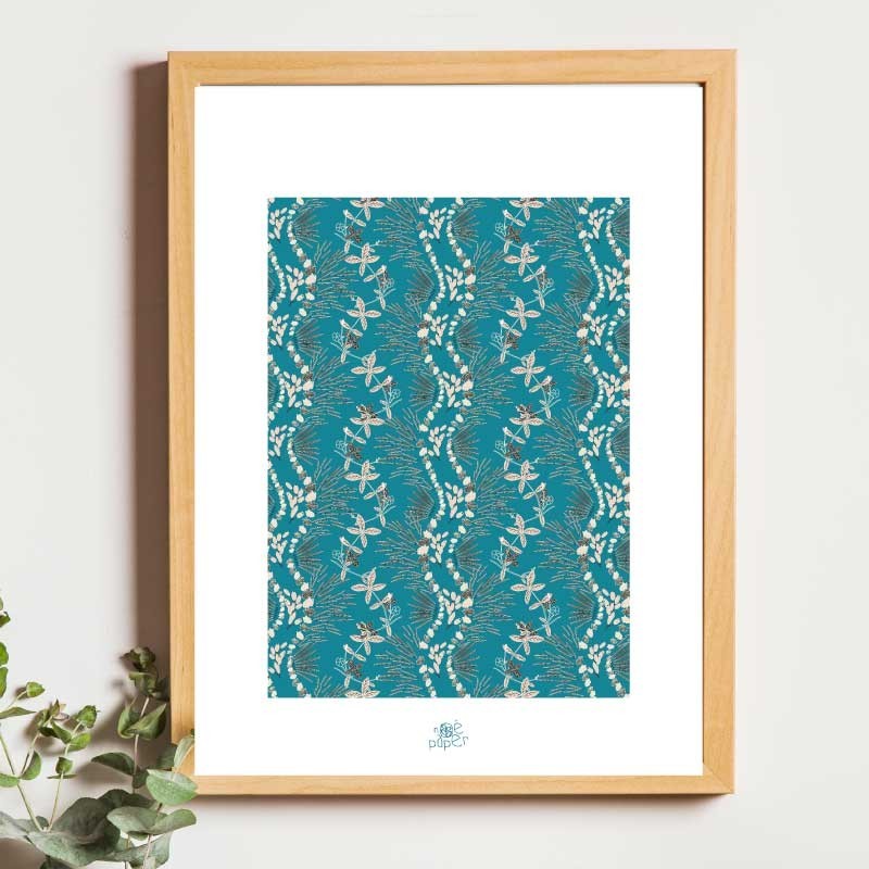 Affiche panoramique gravure Noe Paper - inspiré par la nature